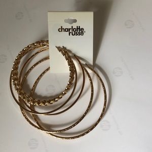 charlotte russe gold hoops